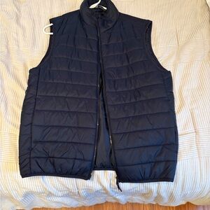 Zara Men's Dark Blue Puffer Vest
